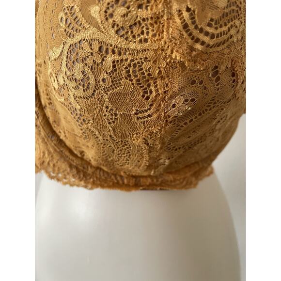 Third Love Bra Lingerie 24/7 Lace Balconette Intimates Yellow Tan - Picture 4 of 12